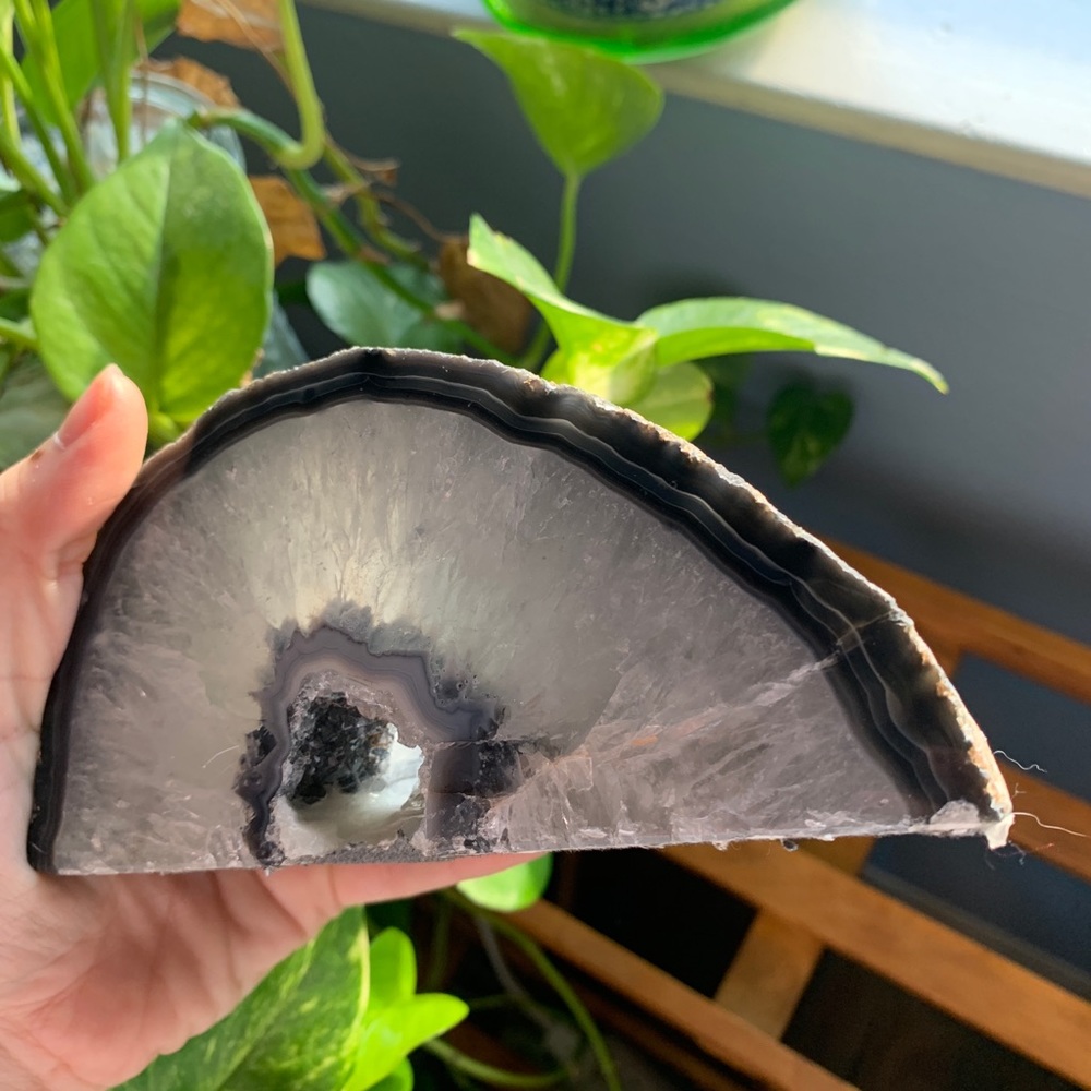 Agate Candle Holder Crystal Druzy Decor - Picture 7 of 8